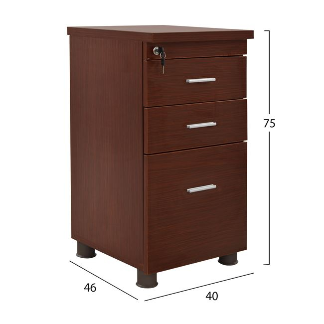 ΣΥΡΤΑΡΙΕΡΑ ΓΡΑΦΕΙΟΥ ΕΠΑΓΓΕΛΜΑΤΙΚΗ WENGE FB92049.12 40X46X75Υ εκ.
