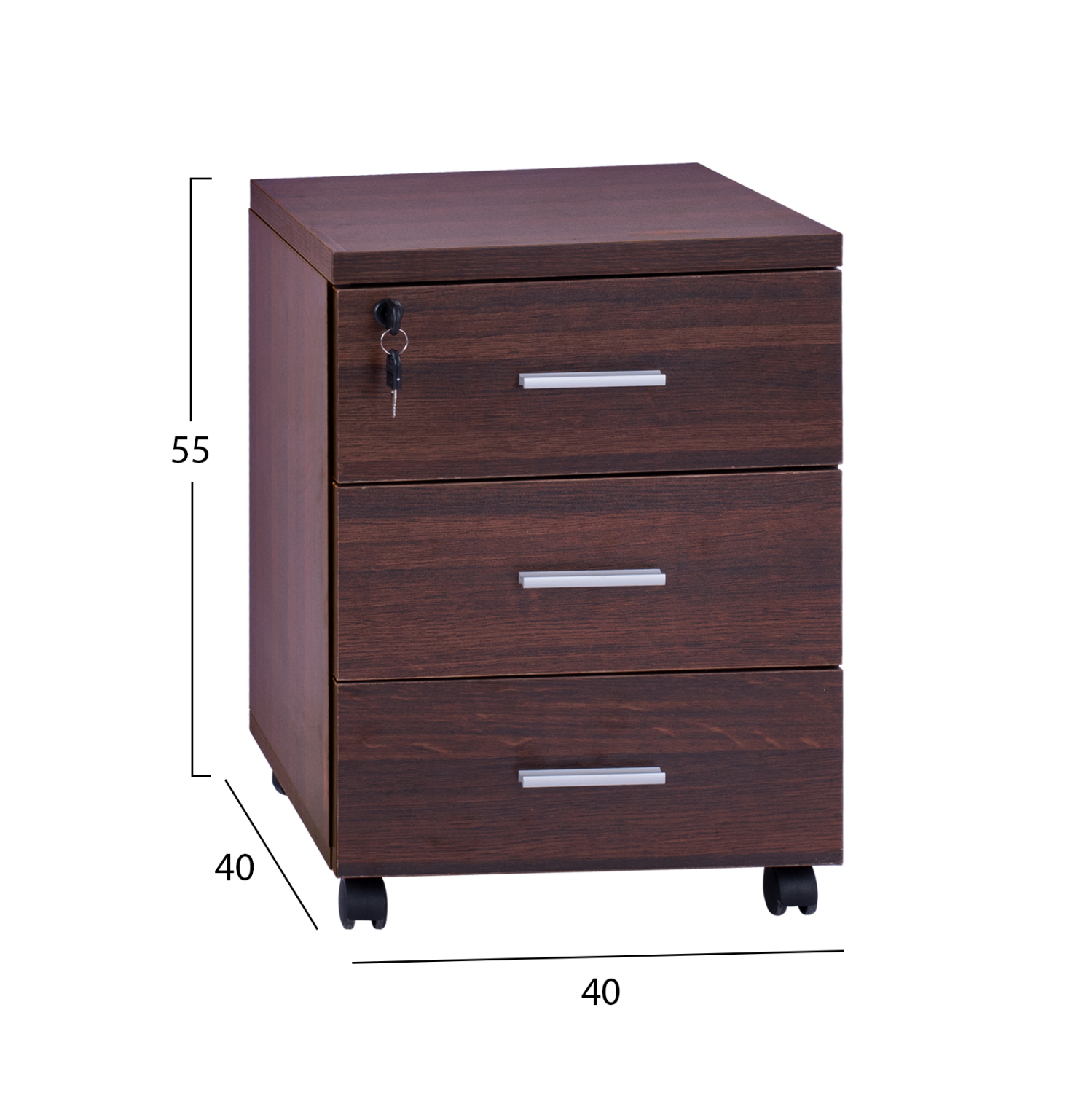 ΣΥΡΤΑΡΙΕΡΑ ΓΡΑΦΕΙΟΥ ΕΠΑΓΓΕΛΜΑΤΙΚΗ WENGE FB92048.12 40X40X55Υ εκ.
