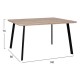 ΣΕΤ 5ΤΜΧ ΤΡΑΠΕΖΙ 140x80x76 cm SONAMA & ΚΑΡΕΚΛΕΣ ΜΑΥΡΕΣ ΜΕΤΑΛΛΙΚΑ ΠΟΔΙΑ FB911037