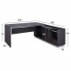 ΓΡΑΦΕΙΟ ΕΠΑΓΓΕΛΜΑΤΙΚΟ ΔΕΞΙΑ ΓΩΝΙΑ ROSEWOOD FB9112R 200X160X76Υ εκ.
