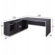 ΓΡΑΦΕΙΟ ΕΠΑΓΓΕΛΜΑΤΙΚΟ ΑΡΙΣΤΕΡΗ ΓΩΝΙΑ ROSEWOOD FB2112L 200X160X76Υ εκ.
