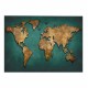ΠΙΝΑΚΑΣ ΚΑΜΒΑΣ WORLD MAP FB97197.01 100X3X70 εκ.