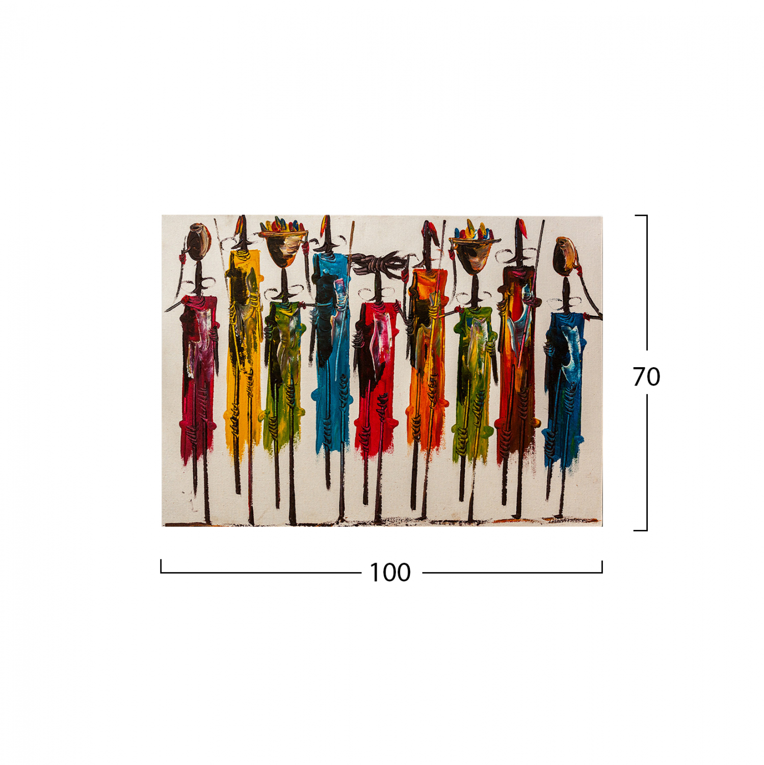 ΠΙΝΑΚΑΣ ΚΑΜΒΑΣ COLORFUL AFRICAN ART FB97197.02 100X3X70 εκ.