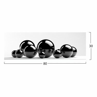 ΠΙΝΑΚΑΣ ΚΑΜΒΑΣ BLACK AND WHITE FB97198.02 80x3x30 εκ.