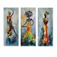 ΠΙΝΑΚΑΣ ΤΡΙΠΤΥΧΟ MDF AFRICAN GIRL IN COLORFUL DRESS FB97204.02 60X0,3X50 εκ.