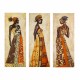 ΠΙΝΑΚΑΣ ΤΡΙΠΤΥΧΟ MDF AFRICAN STYLE WOMEN FB97204.03 60X0,3X50 εκ.
