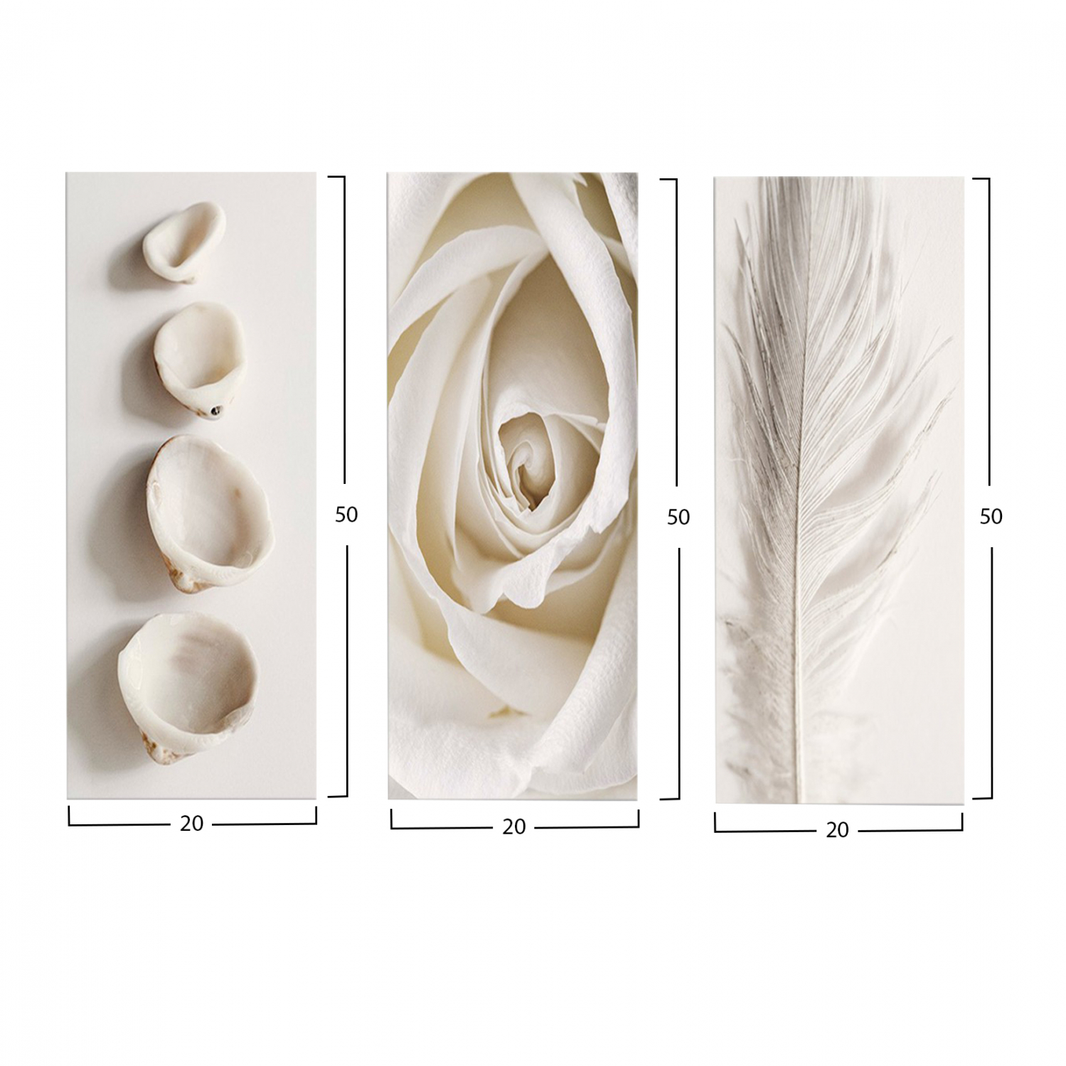 ΠΙΝΑΚΑΣ ΤΡΙΠΤΥΧΟ MDF NATURAL ELEMENTS FB97204.05 60X0,3X50 εκ.