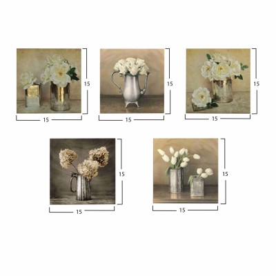 ΠΙΝΑΚΑΣ ΠΕΝΤΑΠΤΥΧΟ MDF ROMANTIC FLOWERS FB97205.02 75X0,3X15 εκ.