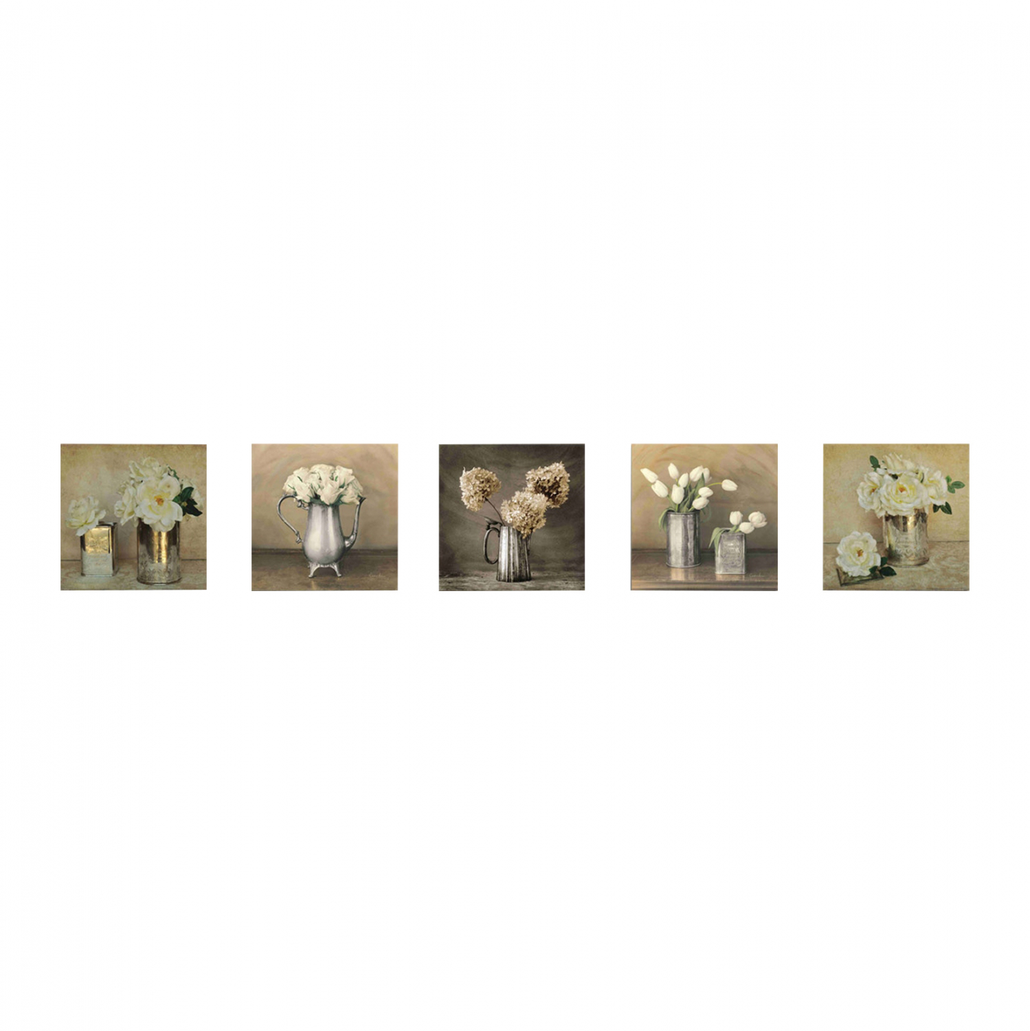 ΠΙΝΑΚΑΣ ΠΕΝΤΑΠΤΥΧΟ MDF ROMANTIC FLOWERS FB97205.02 75X0,3X15 εκ.