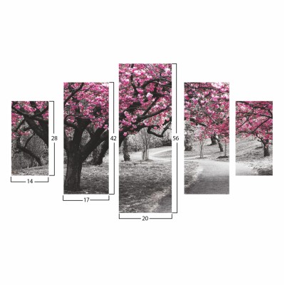 ΠΙΝΑΚΑΣ ΠΕΝΤΑΠΤΥΧΟ MDF BLOOMING TREE 82Χ56x3  FB97207.04