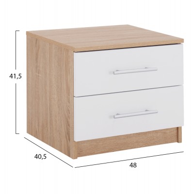 ΚΟΜΟΔΙΝΟ ΜΕΛΑΜΙΝΗΣ FB92220.06 SONAMA - ΛΕΥΚΟ 48x40,5x41,5 εκ.