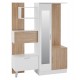ΕΠΙΠΛΟ ΕΙΣΟΔΟΥ ΜΕ ΡΑΦΙΑ & ΚΑΘΡΕΠΤΗ FB92265 ΛΕΥΚΟ-SONAMA 125,5x37,5x166,5 εκ.