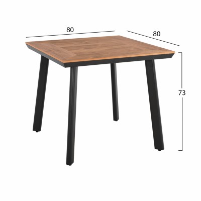 ΣΕΤ ΤΡΑΠΕΖΑΡΙΑ 3ΤΜΧ ΤΡΑΠΕΖΙ ΑΛΟΥΜΙΝΙΟΥ 80X80 & ΠΟΛΥΘΡΟΝΕΣ ΑΝΘΡΑΚΙ FB911444