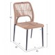 ΚΑΡΕΚΛΑ ΑΛΟΥΜΙΝΙΟΥ ΓΚΡΙ ΜΕ P.E.TWIST RATTAN ΜΠΕΖ FB95770.02 45x63x82Υ εκ.