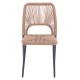 ΚΑΡΕΚΛΑ ΑΛΟΥΜΙΝΙΟΥ ΓΚΡΙ ΜΕ P.E.TWIST RATTAN ΜΠΕΖ FB95770.02 45x63x82Υ εκ.