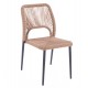 ΚΑΡΕΚΛΑ ΑΛΟΥΜΙΝΙΟΥ ΓΚΡΙ ΜΕ P.E.TWIST RATTAN ΜΠΕΖ FB95770.02 45x63x82Υ εκ.