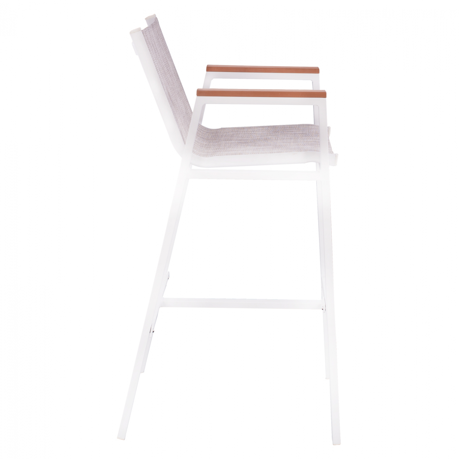 ΣΚΑΜΠΟ ΜΠΑΡ ΑΛΟΥΜΙΝΙΟΥ ΛΕΥΚΟ ΜΕ POLYWOOD 52 x 58 x 108 εκ. FB95790.01