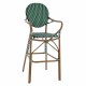 ΣΚΑΜΠΟ ΑΛΟΥΜΙΝΙΟΥ ΜΕ WICKER ΠΡΑΣΙΝΟ ΛΕΥΚΟ FB95794.01 56x60x126 εκ.