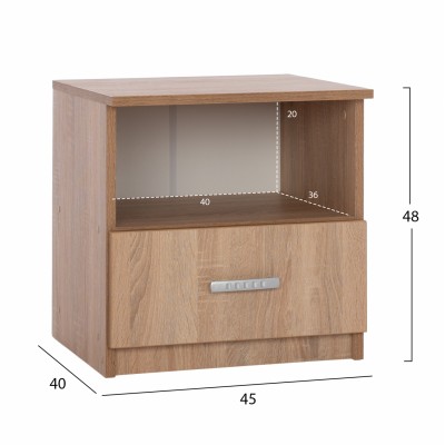 ΚΟΜΟΔΙΝΟ ΜΕ ΣΥΡΤΑΡΙ SONAMA OAK FB92431.01 45x40x48 εκ.