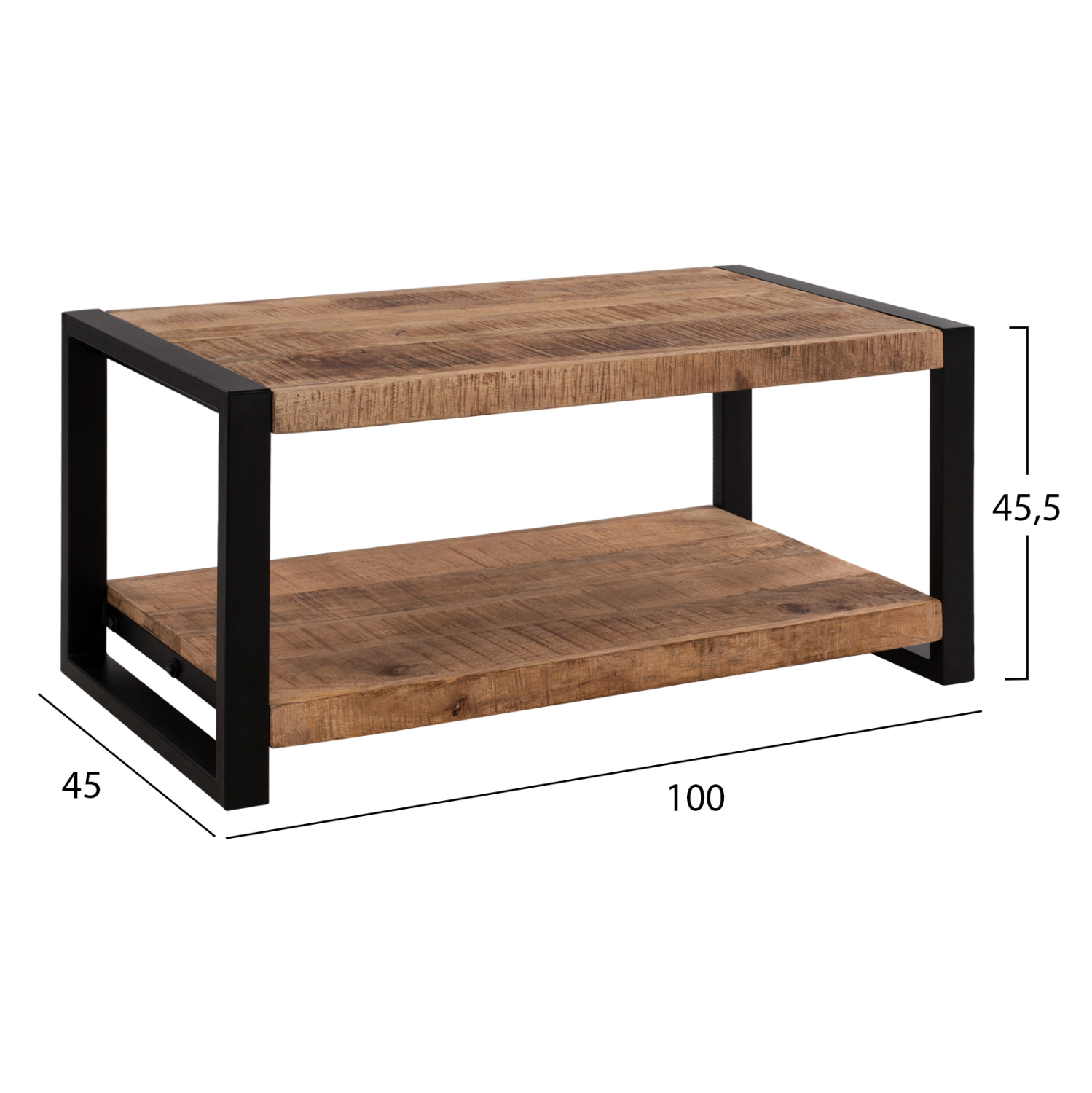 ΤΡΑΠΕΖΙ ΣΑΛΟΝΙΟΥ FB98486.11 ΑΠΟ ΜΑΣΙΦ ΞΥΛΟ MANGO 100x45x45,5Υ εκ.