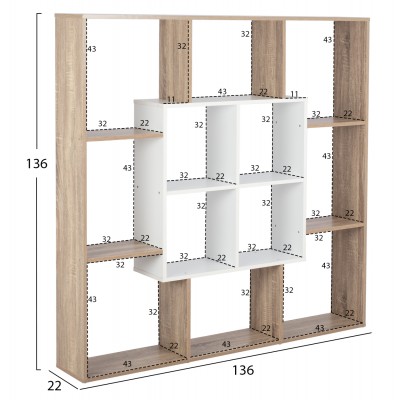 ΒΙΒΛΙΟΘΗΚΗ FB98771.01 136X22X136 ΛΕΥΚΟ