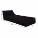 ΠΟΥΦ TANEA FB95807.04 ΜΑΥΡΟ ΜΕ UV PROTECTION 190x80x60Υ εκ.