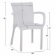 ΠΟΛΥΘΡΟΝΑ ΠΟΛΥΠΡΟΠΥΛΕΝΙΟΥ RATTAN ΠΟΔΙ ALU FB95591.01 ΧΡΩΜΑ ΛΕΥΚΟ 60x60x82 cm
