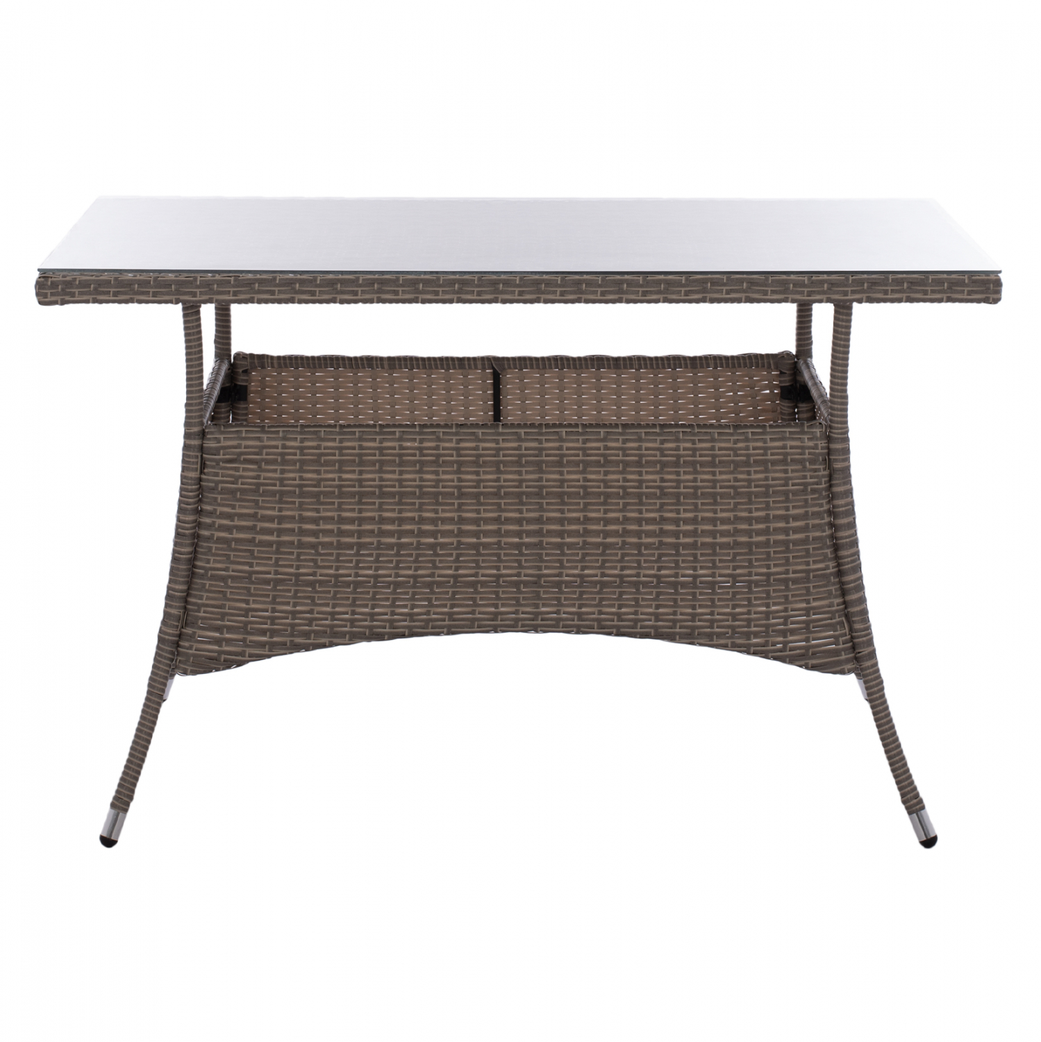 ΤΡΑΠΕΖΙ ΜΕΤΑΛΛΙΚΟ RATTAN ΓΚΡΙ FB95141.31 120x70x75Υ εκ.