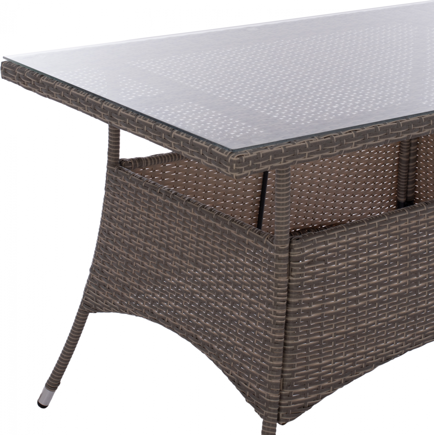 ΤΡΑΠΕΖΙ ΜΕΤΑΛΛΙΚΟ RATTAN ΓΚΡΙ FB95141.31 120x70x75Υ εκ.