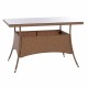 ΤΡΑΠΕΖΙ ΜΕΤΑΛΛΙΚΟ RATTAN ΜΠΕΖ ΚΑΦΕ FB95141.32 120x70x75Υ εκ.