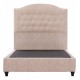 ΚΡΕΒΑΤΙ ΑΠΟ ΜΠΕΖ ΥΦΑΣΜΑ NUBUCK FB9647.22 ΓΙΑ ΣΤΡΩΜΑ 120x200 εκ.