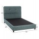 FB9648.27 ΚΡΕΒΑΤΙ, LIGHT GREEN NUBUCK-type fabric, 120x200 εκ.
