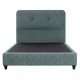FB9648.27 ΚΡΕΒΑΤΙ, LIGHT GREEN NUBUCK-type fabric, 120x200 εκ.