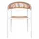 ΠΟΛΥΘΡΟΝΑ ΑΛΟΥΜΙΝΙΟΥ ΛΕΥΚΗ PΕ RATTAN ΜΠΕΖ FB95854.01 56x55,5x78Υεκ.