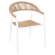 ΠΟΛΥΘΡΟΝΑ ΑΛΟΥΜΙΝΙΟΥ ΛΕΥΚΗ PΕ RATTAN ΜΠΕΖ FB95854.01 56x55,5x78Υεκ.