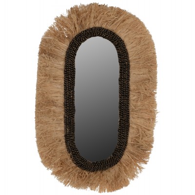 ΚΑΘΡΕΠΤΗΣ ΤΟΙΧΟΥ ΟΒΑΛ ΑΠΟ ΙΝΕΣ ΣΙΖΑΛ ΣΕ ΧΡΩΜΑ ΦΥΣΙΚΟ ΜΑΥΡΟ 55x4x90Yεκ.FB97745