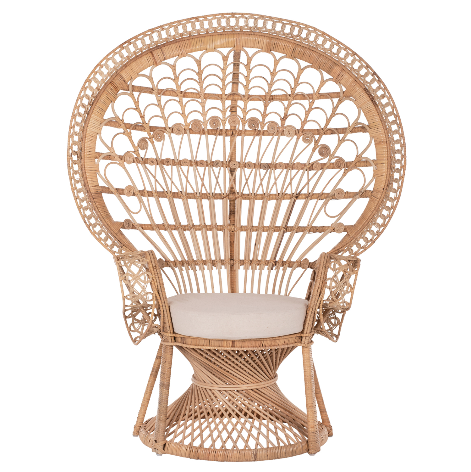 ΠΟΛΥΘΡΟΝΑ FB99342 RATTAN ΣΕ ΦΥΣΙΚΟ-ΜΑΞΙΛΑΡΙ ΜΠΕΖ 114x72x150Yεκ.