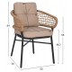 ΠΟΛΥΘΡΟΝΑ ΑΛΟΥΜΙΝΙΟΥ DARK GREY ΕΠΑΓΓΕΛΜ. RATTAN ΜΑΞΙΛΑΡΙ ΜΠΕΖ FB95863.01 60x56x84 εκ.