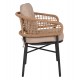 ΠΟΛΥΘΡΟΝΑ ΑΛΟΥΜΙΝΙΟΥ DARK GREY ΕΠΑΓΓΕΛΜ. RATTAN ΜΑΞΙΛΑΡΙ ΜΠΕΖ FB95863.01 60x56x84 εκ.