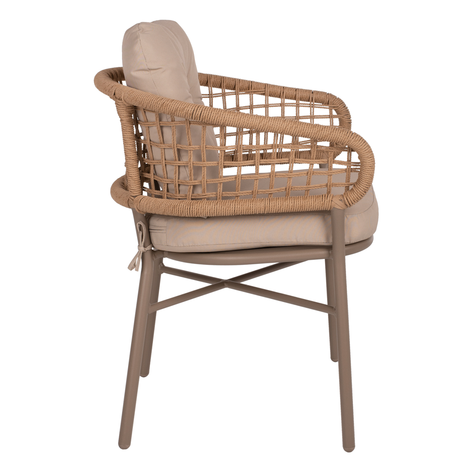 ΠΟΛΥΘΡΟΝΑ ΑΛΟΥΜΙΝΙΟΥ ΜΟΚΑ ΕΠΑΓΓΕΛΜ. RATTAN & ΜΑΞΙΛΑΡΙ ΜΠΕΖ FB95863.02 60x56x84 εκ.