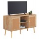 ΕΠΙΠΛΟ TV ΜΕΛΑΜΙΝΗΣ ΜΕ ΠΟΡΤΕΣ RATTAN FB99223.11 ΣΕ ΧΡΩΜΑ ΦΥΣΙΚΟ 120x39x56,5Υεκ.