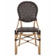 ΚΑΡΕΚΛΑ ΑΛΟΥΜΙΝΙΟΥ BAMBOO LOOK ΜΕ ΚΑΦΕ PE RATTAN FB95925.01 47x58x95Yεκ.