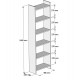 ΒΙΒΛΙΟΘΗΚΗ FB99226.12 ΜΕΛΑΜΙΝΗΣ SONΟMA-ΛΕΥΚΟ 48,5x22x160Υεκ.