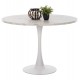 ΤΡΑΠΕΖΙ ΤΡΑΠΕΖΑΡΙΑΣ ΣΤΡΟΓΓΥΛΟ WHITE MARBLE FB99422.01 Φ120x74Yεκ.