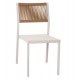 ΚΑΡΕΚΛΑ ΑΛΟΥΜΙΝΙΟΥ ΛΕΥΚΗ ΜΠΕΖ RATTAN & TEXTLINE FB95921.02 46x55,5x83Yεκ.