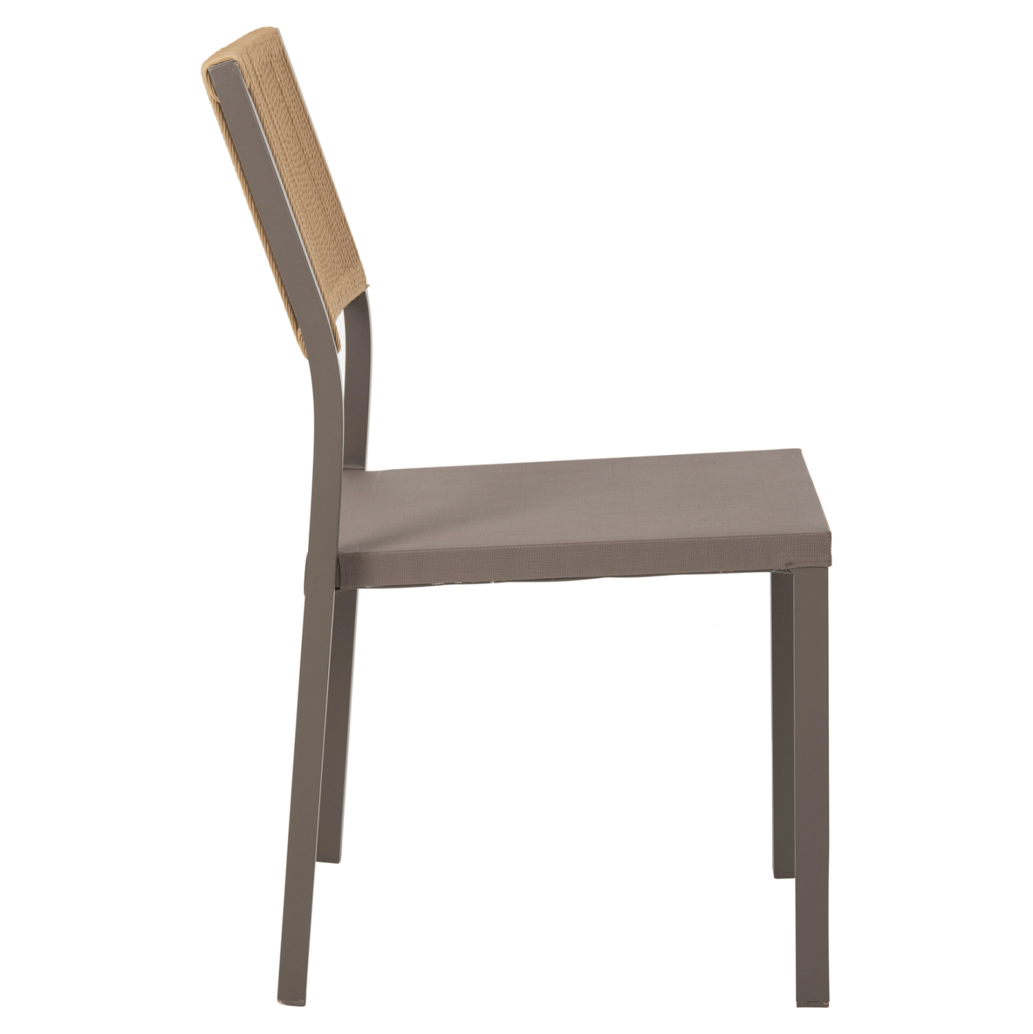 ΚΑΡΕΚΛΑ ΑΛΟΥΜΙΝΙΟΥ ΣΑΜΠΑΝΙ ΜΕ RATTAN & TEXTLINE FB95921.03 46x55,5x83Υ εκ.