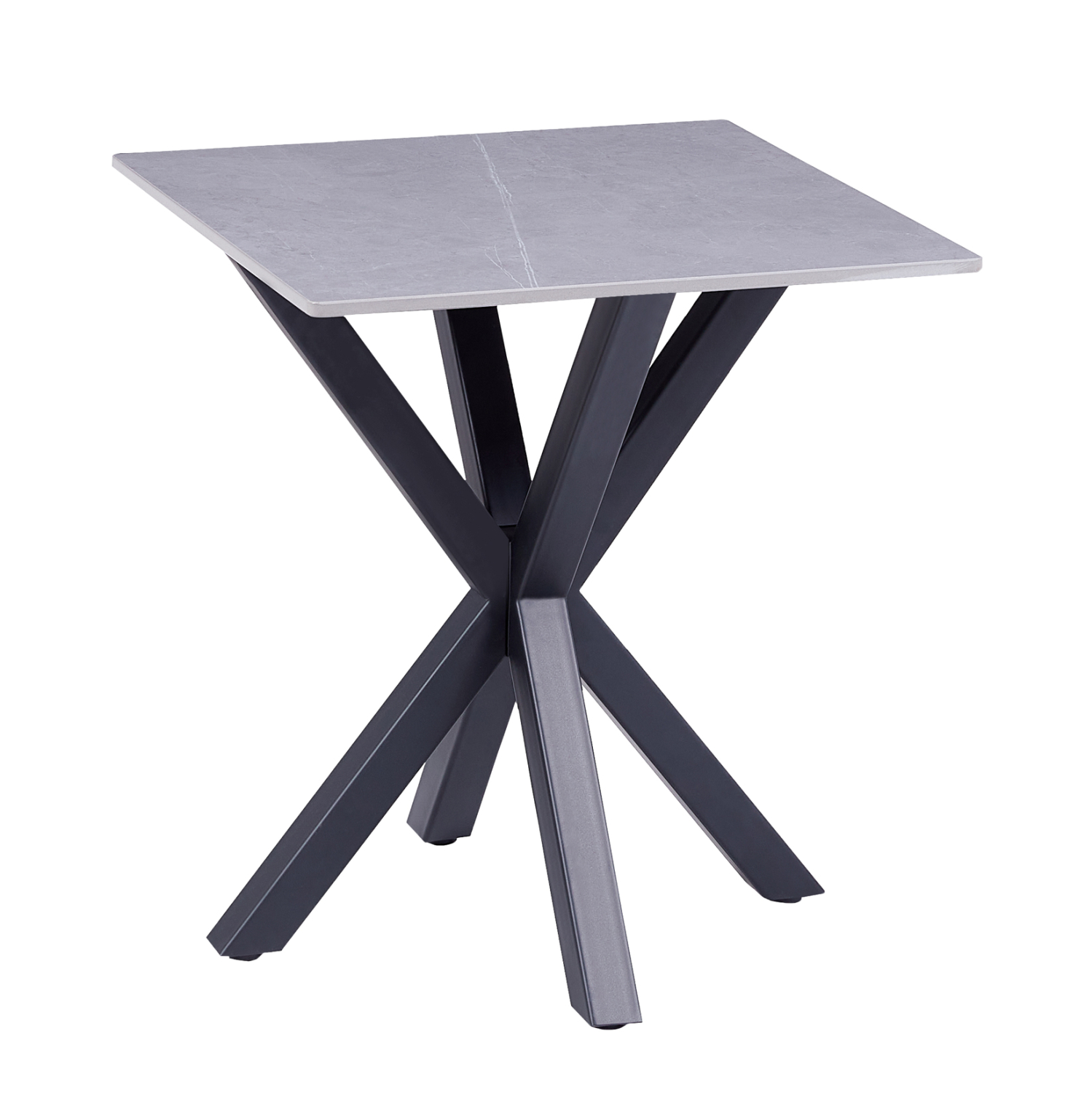 ΒΟΗΘΗΤΙΚΟ ΤΡΑΠΕΖΑΚΙ ΣΑΛΟΝΙΟΥ FB99471.05 GREY MARBLE TOP-ΜΑΥΡΗ ΜΕΤΑΛ.ΒΑΣΗ 50x50x55Yεκ.