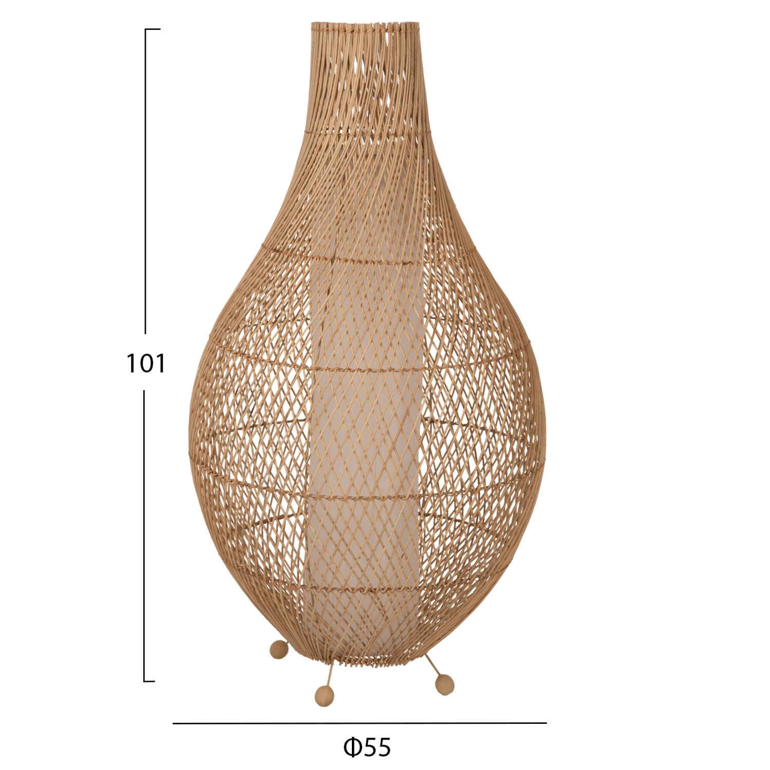 ΦΩΤΙΣΤΙΚΟ ΔΑΠΕΔΟΥ FB97835 RATTAN ΣΕ ΦΥΣΙΚΟ ΧΡΩΜΑ Φ55x101Υεκ.
