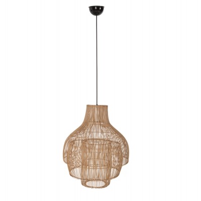 ΦΩΤΙΣΤΙΚΟ ΟΡΟΦΗΣ ΚΡΕΜΑΣΤΟ FB97857 RATTAN ΣΕ ΦΥΣΙΚΟ ΧΡΩΜΑ ΜΕ ΤΡΙΑ ΣΧΗΜΑΤΑ Φ70Χ182Υεκ