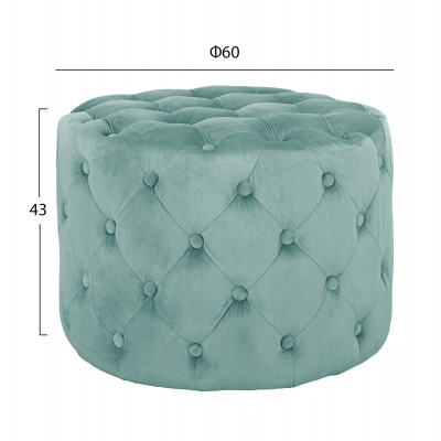ΣΚΑΜΠΟ FB98406.07 ΦΥΣΤΙΚΙ ΒΕΛΟΥΔΟ ΤΥΠΟΥ CHESTERFIELD Φ60X43Υ εκ.